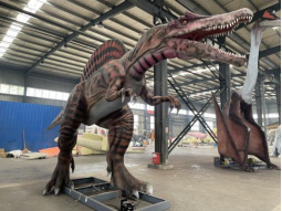 Dinosaur models for German client's theme park have been completed and have arrived at the site waiting for installation