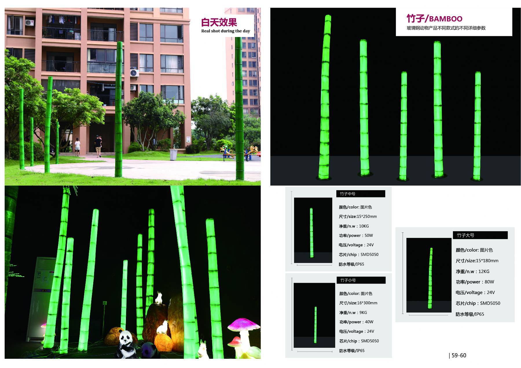 Inner transparent fiberglass